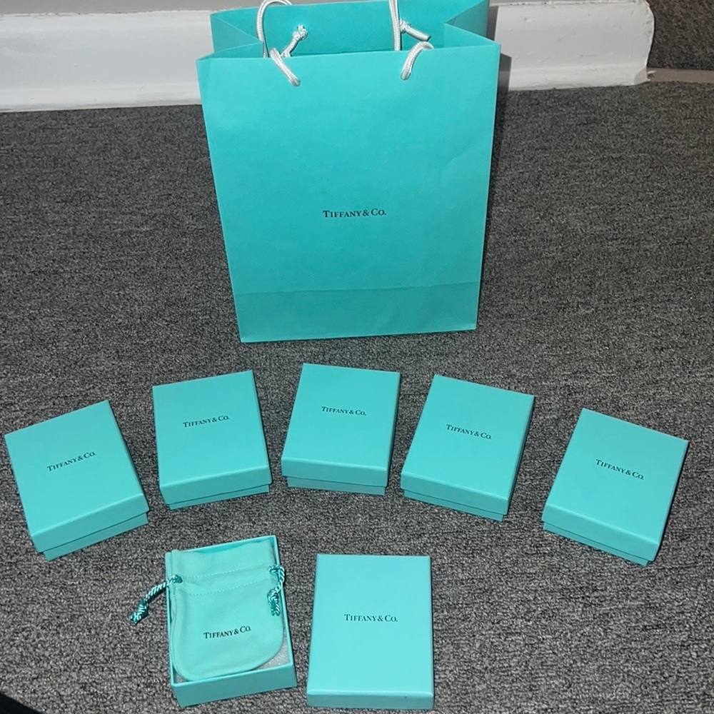 Tiffany and Co. Gift boxes with tarnishing baggies